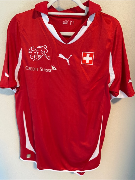 Puma Other - Puma Red and White Swiss Football Jersey